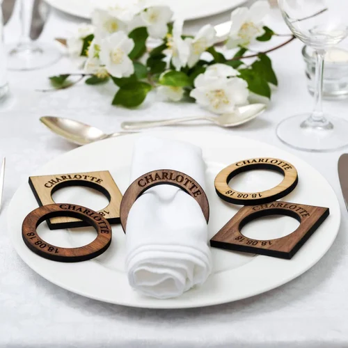 10 Pcs Handcrafted Rustic Wooden Napkin Holder Wedding Supplies Napkin Ring  Birthday Party Napkin DIY Table Decor Craft - AliExpress